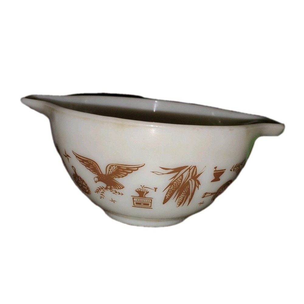 VTG 1962-71 Pyrex Mixing Bowl #441 Early American Cinderella 1.5 pt. GUC